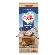 PRODUCTS | Coffee-Mate 12461537 0.38 oz Mini Cups Plant-Based Almond Milk Non-Dairy Liquid Creamer Singles - Natural Vanilla (50/Box)
