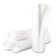 TRASH WASTE BINS | Inteplast Group VALH4048N16 High-Density 45 Gallon 40 in. x 46 in. Commercial Can Liners - Natural (250/Carton)