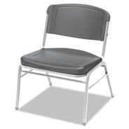 OFFICE AND OFFICE SUPPLIES | Iceberg Rough n Ready, Supports Up to 500 lbs., Wide-Format Big and Tall Stack Chairs - Charcoal/Silver (36-Piece/Pack)