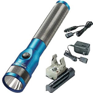 FLASHLIGHTS | Streamlight 75613 Stinger LED Rechargeable Flashlight with PiggyBack Charger (Blue)