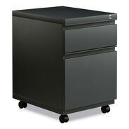 OFFICE FILING CABINETS AND SHELVES | Alera 14.96 in. x 19.29 in. x 21.65 in. 2-Drawers: Box/File Legal/Letter Left or Right File Pedestal with Full-Length Pull - Charcoal
