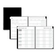 PAPER AND PRINTABLES | Blue Sky 11 in. x 8.5 in. (July 2025 to June 2026) Teacher's Solid Black Weekly/Monthly Lesson Planner - Black Cover