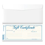 PRODUCTS | Rediform 98002 8.5 in. x 3.67 in. Gift Certificates with Envelopes - Blue/Gold with Blue Border (25/Pack)
