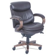 PRODUCTS | La-Z-Boy Woodbury Mid-Back Executive Chair, Supports Up To 300 Lb, 18.75-in To 21.75-in Seat Height, Brown Seat/back, Weathered Sand Base