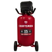 AIR TOOLS AND EQUIPMENT | Craftsman CMXECXM331.COM 15 Amp 1.7 HP 33 Gallon 175 PSI 5.1 SCFM 90 PSI Oil-Free Portable Electric Vertical Corded Air Compressor