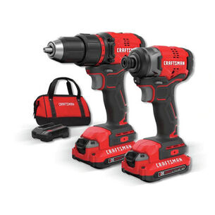 POWER TOOLS | Craftsman V20 Brushless Lithium-Ion Cordless Compact Drill Driver and Impact Driver Combo Kit with 2 Batteries (1.5 Ah)