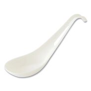 CUTLERY | World Centric SP-TP-AS Plastic Asian Soup Spoon TPLA Compostable Cutlery - White (500/Carton)