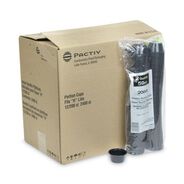 CUPS AND LIDS | Pactiv Corp. YS200E 2 oz. Plastic Portion Cup - Black (200/Bag, 12 Bags/Carton)