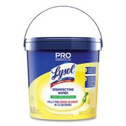 FACILITY MAINTENANCE SUPPLIES | LYSOL Brand 6 in. x 8 in. 1-Ply Professional Disinfecting Wipe Bucket - Lemon and Lime Blossom White