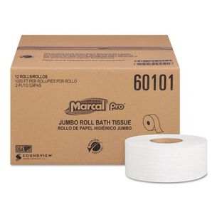 PRODUCTS | Marcal PRO 2 Ply 3.3 in. x 1000 ft. Septic Safe 100% Recycled Bathroom Tissues - White (12/Carton)