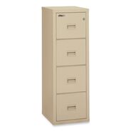 OFFICE FILING CABINETS AND SHELVES | FireKing Compact Turtle 17.75 in. x 22.13 in. x 52.75 in. 4 Legal/Letter File Drawers 1-Hour Fire Insulated Vertical File - Parchment
