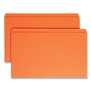 FILE FOLDERS | Smead 0.75 in. Expansion Straight Tabs Legal Size Reinforced Top Tab Colored File Folders - Orange (100/Box)