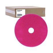 CLEANING AND SANITATION ACCESSORIES | Boardwalk 21 in. Diameter Buffing Floor Pads - Red (5/Carton)