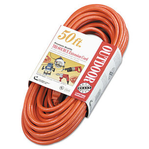 | Coleman Cable 50 ft. Vinyl 3-Outlet Outdoor Extension Cord (Orange)