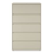 OFFICE FILING CABINETS AND SHELVES | Alera 42 in. x 18.63 in. x 67.63 in. 5 Legal/Letter/A4/A5 Size Lateral File Drawers - Putty