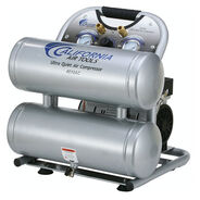 PORTABLE AIR COMPRESSORS | California Air Tools 4610AC 1 HP 4.6 Gallon Ultra Quiet and Oil-Free Aluminum Tank Twin Stack Air Compressor