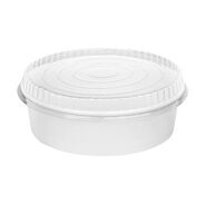 FOOD SERVICE | Karat Plastic Lid for 48 oz. Food Bucket - Clear (270/Carton)