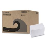 PAPER AND DISPENSERS | Boardwalk BWK8321 15 in. x 17 in. 2-Ply 1/8-Fold Dinner Napkins - White (10/Carton)
