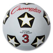 TOYS AND GAMES | Champion Sports No. 3 Size Soccer Rubber Sports Ball - White/Black