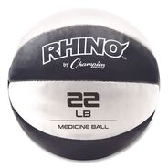 PRODUCTS | Champion Sports 22 lbs. Rhino Leather Medicine Ball - Black/White
