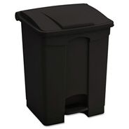 TRASH CANS | Safco 17-Gallon Plastic Step-On Receptacle - Black