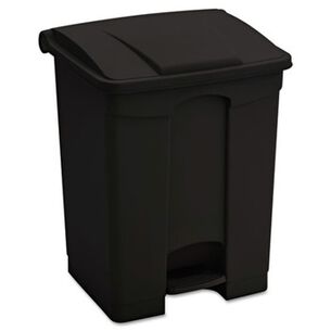 PRODUCTS | Safco 9922BL 17-Gallon Plastic Step-On Receptacle - Black