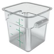 FOOD SERVICE | Carlisle 7.13 in. x 7.13 in. x 7.29 in. 4 qt Squares Polycarbonate Plastic Food Storage Container - Clear