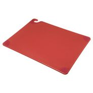 FOOD SERVICE | San Jamar 24 in. x 18 in. x 0.5 in. Saf-T-Grip Plastic Cutting Board - Red
