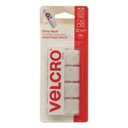 PRODUCTS | Velcro 0.88 in. x 0.88 in. Removable Adhesive Sticky-Back Fasteners - White (12/Pack)