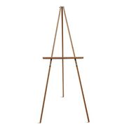 EASELS | MasterVision 60 in. High Wood/Brass Display Tripod Easel - Oak