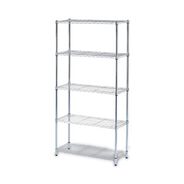 TOOL STORAGE | Alera ALESW853614SR 36 in. x 14 in. x 72 in. 5-Shelf Residential Wire Shelving - Silver