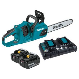 CHAINSAWS | Makita 18V X2 (36V) LXT Lithium-Ion 5.0 Ah Brushless 14 in. Chain Saw Kit