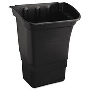 CLEANING CARTS | Rubbermaid Commercial FG335388BLA 8 Gallon Rectangular Optional Utility Cart Refuse/Utility Bin - Black