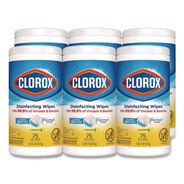 CLEANING AND SANITATION | Clorox 7 in. x 7.75 in. 1-Ply Bleach Free Disinfecting Cleaning Wipes - Crisp Lemon White (6/Carton)