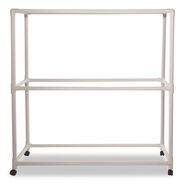 MATERIAL HANDLING | Champion Sports 19 in. x 62 in. x 67 in. 132 lbs. Capacity 9 Ball Plastic ABS Storage Cart - White