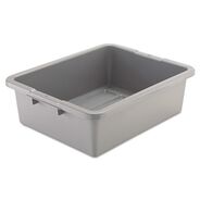 CLEANING CARTS | Rubbermaid Commercial 7.13-Gallon 21.5 in. x 17.13 in. x 7 in. Bus/Utility Box - Gray