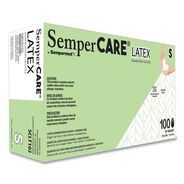 CLEANING AND SANITATION | SemperCare Latex Examination Gloves - Cream/Small (1000/Carton)