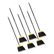 BROOMS | Rubbermaid Commercial 46 in. Smooth Sweep Angled Broom - Jumbo, Black/Yellow (6/Carton)