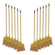 CLEANING TOOLS | Boardwalk 55 in. Handle Corn Fiber Angled-Head Lobby Brooms - Yellow (12/Carton)