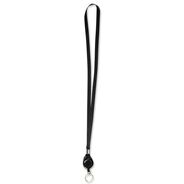LABEL AND BADGE HOLDERS | Advantus 34 in. Long Metal Split Ring Fastener Lanyards with Retractable ID Reels - Black (12/Pack)