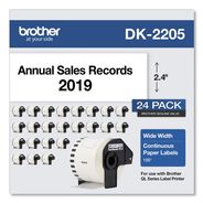 LABELS AND LABEL MAKERS | Brother 2.4 in. x 100 ft. Continuous Paper Label Tape - White (24/Pack)