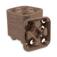 CUPS AND LIDS | Boardwalk Four Cup Carrier Tray for 8 - 32 oz. Cups - Kraft (300/Carton)