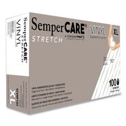 PRODUCTS | SemperCare Stretch Vinyl Examination Gloves - X-Large, Cream (100/Box)