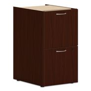OFFICE FILING CABINETS AND SHELVES | HON 15 in. x 20 in. x 28 in. 2 Legal/Letter-Size File Drawers Left or Right Mod Support Pedestal - Traditional Mahogany