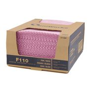 PRODUCTS | HOSPECO Choice 12 in. x 21 in. 1-Ply Counter Foodservice Wiper - Pink/White (200/Carton)