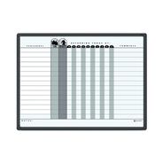 PRODUCTS | Quartet 24 in. x 18 in. 15-Person Employee In/Out Tracking Board System - White/Gray Surface/Black Aluminum Frame