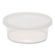 FOOD TRAYS CONTAINERS LIDS | GEN 8 oz. Plastic Deli Containers with Lid - Clear (240/Carton)