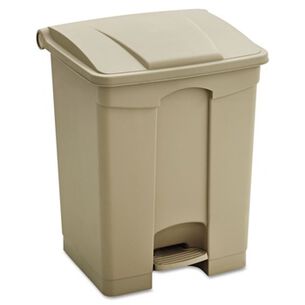  | Safco 17 Gallon Large Capacity Plastic Step-On Receptacle - Tan