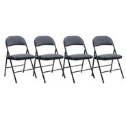 OFFICE CHAIRS | Alera PU Padded Folding Chair Supports Up to 250 lbs. - Black (4/Carton)