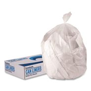 TRASH WASTE BINS | Boardwalk H4832MCKR01 Low-Density Waste Can Liners 16 gal 0.5 mil 24 x 32 Clear Perforated Roll (500/Carton)